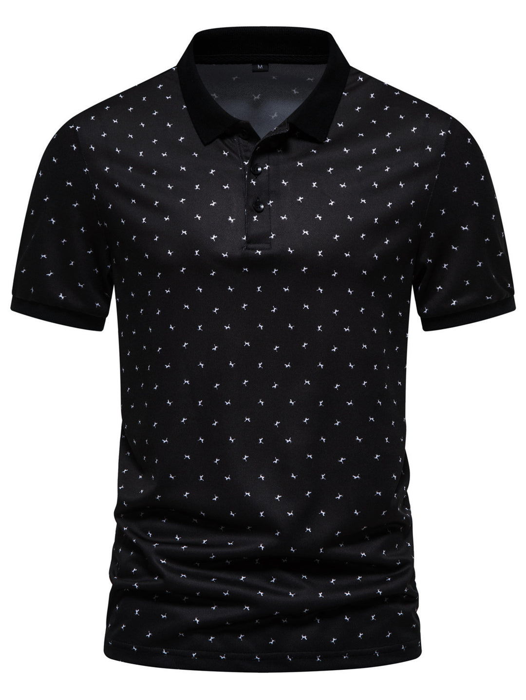 Herren Poloshirt mit modernem Muster und atmungsaktiven Eigenschaften R&B