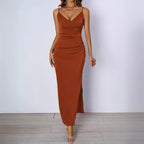 Damen Maxikleid mit schickem Wickel-Design und elegantem Schlitz R&B