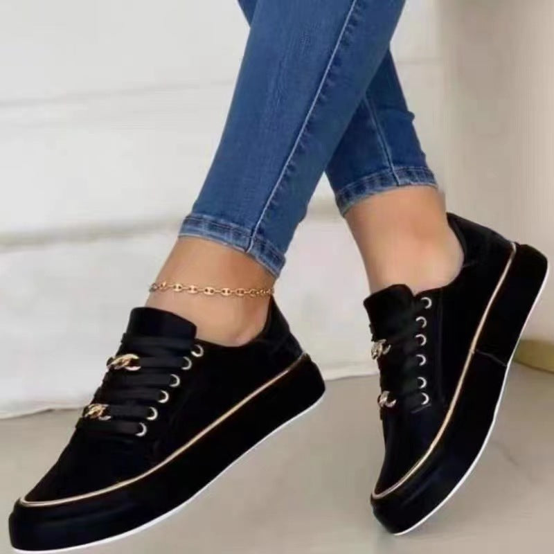 Damen Sneakers mit dekorativen Kettendetails und glamourösen Akzenten R&B