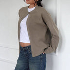 Damen Strickjacke mit praktischen Knopfdetails und lässigem Schnitt R&B