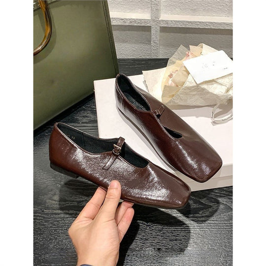 Damen elegante Ballerinas mit modischem Riemchen R&B