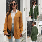 Damen Großer Strickcardigan mit Zopfmuster R&B