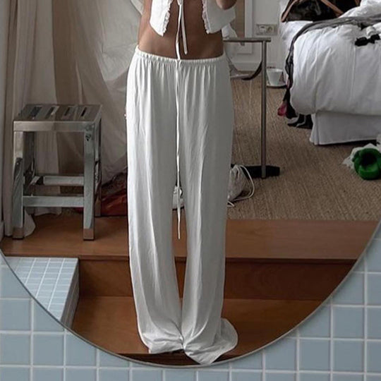 Damen Luftige Baumwollhose mit elastischem Bund und lässigem Schnitt R&B