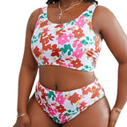 Damen Crop-Top Bikini Set R&B