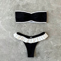 Damen Bandeau-Bikini-Set mit Rüschenslip R&B