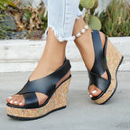 Damen Wedge-Sandalen mit R&Brnem Kork-Design und komfortablem Riemensystem R&B