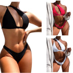 Damen Cut-Out Bikini mit asymmetrischem Oberteil und verstellbaren Trägern R&B