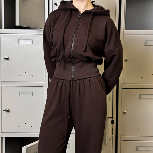 Damen lässiger Hoodie-Jumpsuit R&B