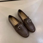 Damen elegante Mokassins mit dekorativem Schnallenverschluss R&B