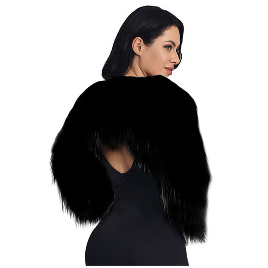 Damen Extravaganter Kunstpelzbolero mit elegantem Schnitt R&B