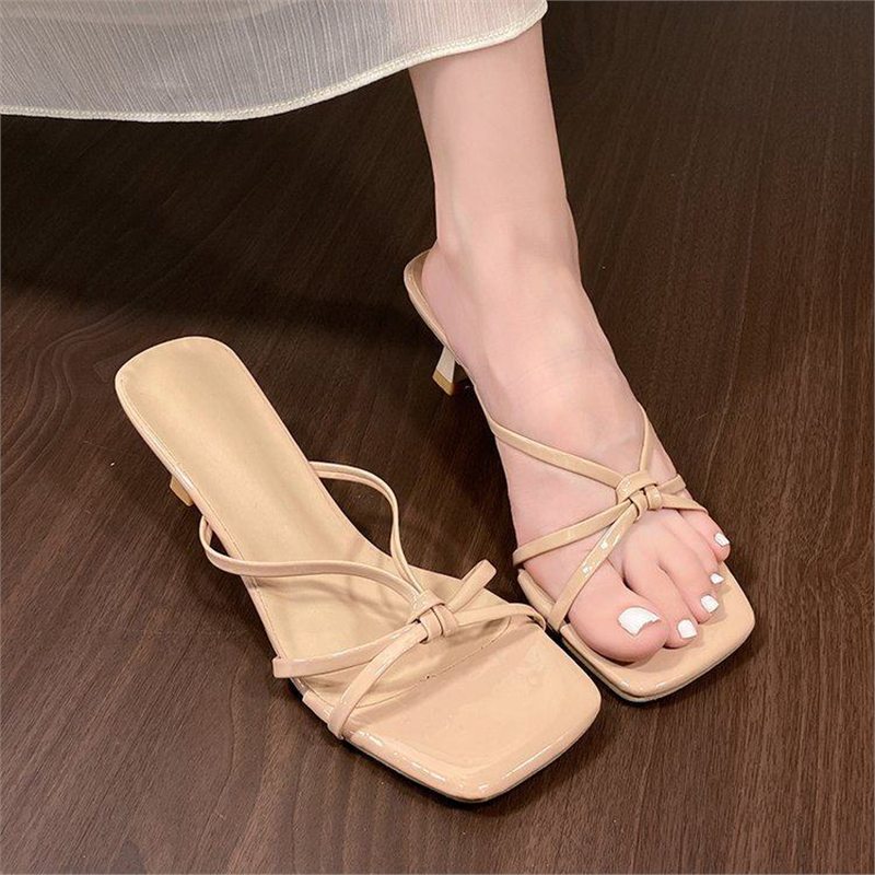 Damen Plateau Mules mit zarten Riemchen R&B