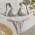 Damen Triangel-Bikini mit frischem floralen Design R&B