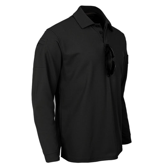 Herren funktionales Langarm-Polohemd R&B