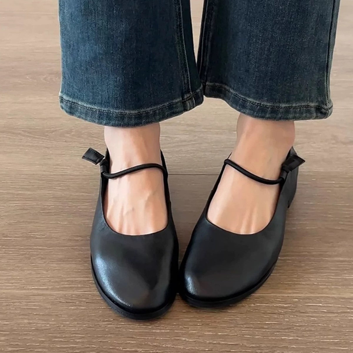 Damen elegante Ballerinas mit verstellbarem Riemen R&B