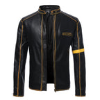 Herren Lederjacke mit Stehkragen