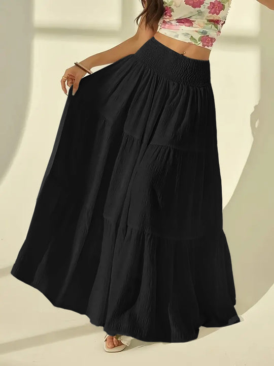 Damen Maxi-Rock mit voluminösem Schichten-Design R&B