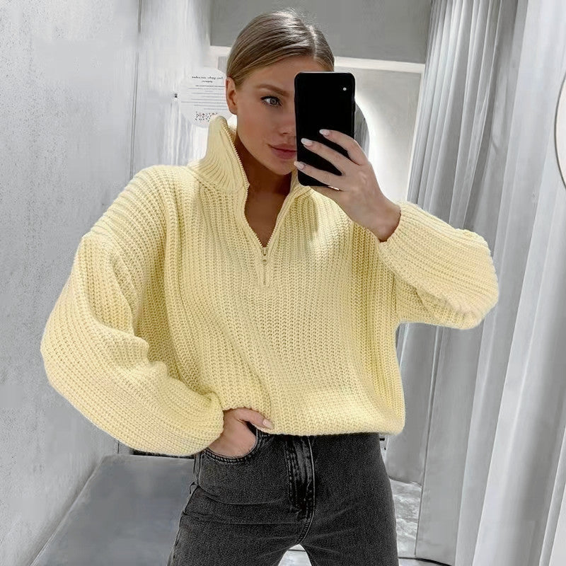 Damen schicker Pullover im lässigen Strickstil R&B