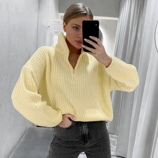 Damen schicker Pullover im lässigen Strickstil R&B