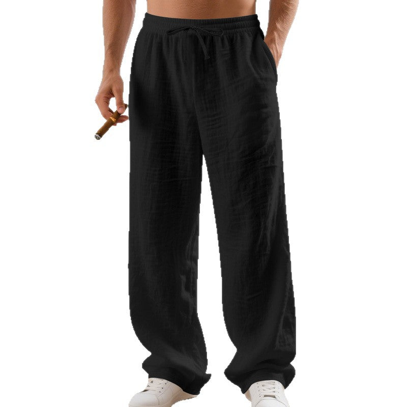 Herren luftige Freizeit-Cargo-Hose mit elastischem Bund und praktischen Taschen R&B