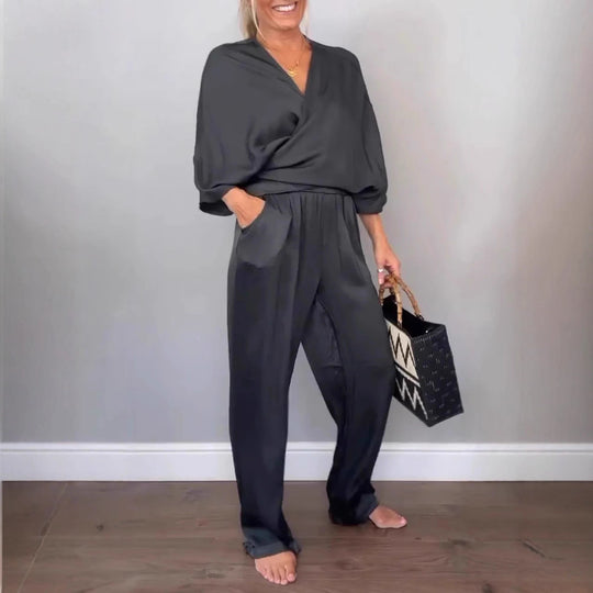 Damen elegantes und schickes Zweiteiler-Set R&B