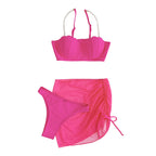 Damen Bikini-Set mit elegantem Bustier und modischem Rock R&B