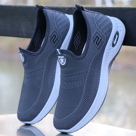 Damen Slip-On Sneakers mit atmungsaktiver Struktur und bequemem Fußbett R&B