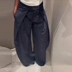 Damen elegante weite Stoffhose R&B