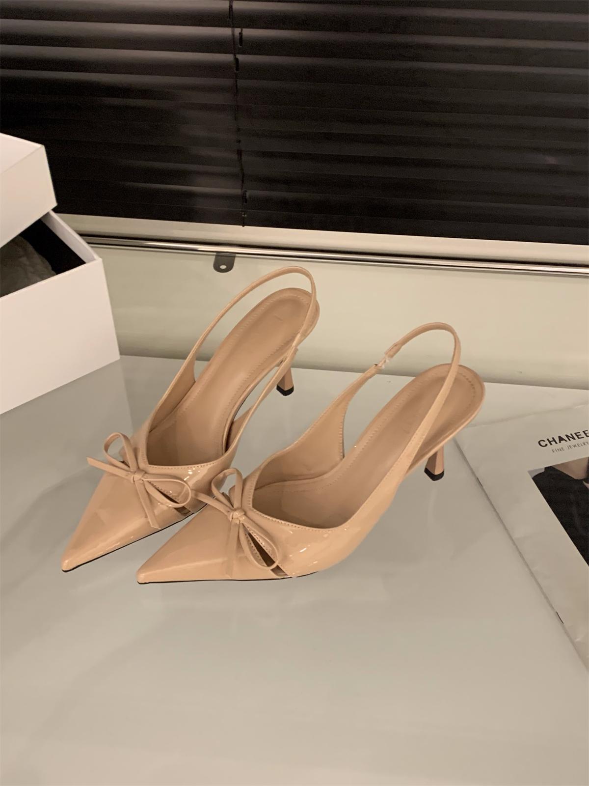 Damen elegante Slingback-Pumps mit Schleifenakzent R&B