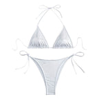 Damen Triangel-Bikini mit glitzerndem Netzdesign R&B