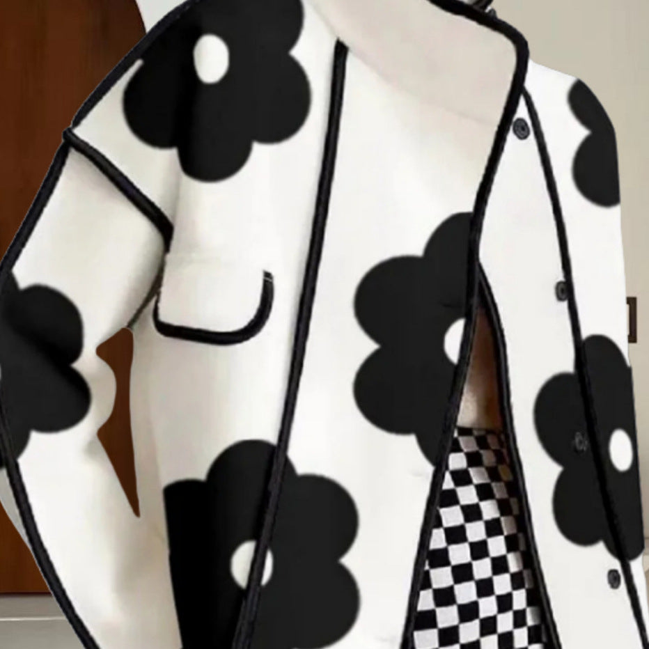 Damen Modische Blazerjacke mit floralen Mustern und schickem Schnitt R&B