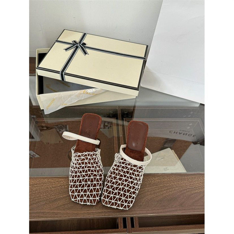 Damen Mules mit modernem Netzdesign R&B