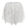 Damen Spitzen-Shorts mit zarter Blumenstickerei und elastischem Bund R&B