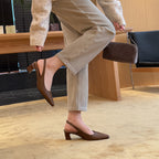 Damen Slingpumps mit stylischem Flechtmuster