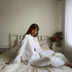 Damen Lässiges Lounge-Set aus atmungsaktivem Baumwollstoff R&B