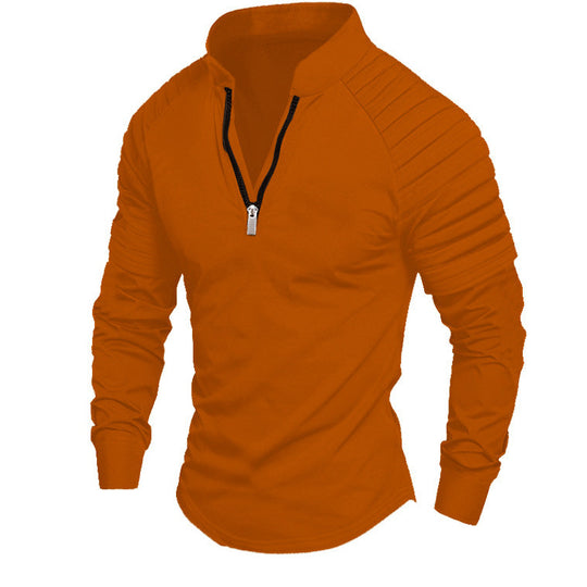 Herren Sportliches Langarmshirt mit halblangem Reißverschluss R&B