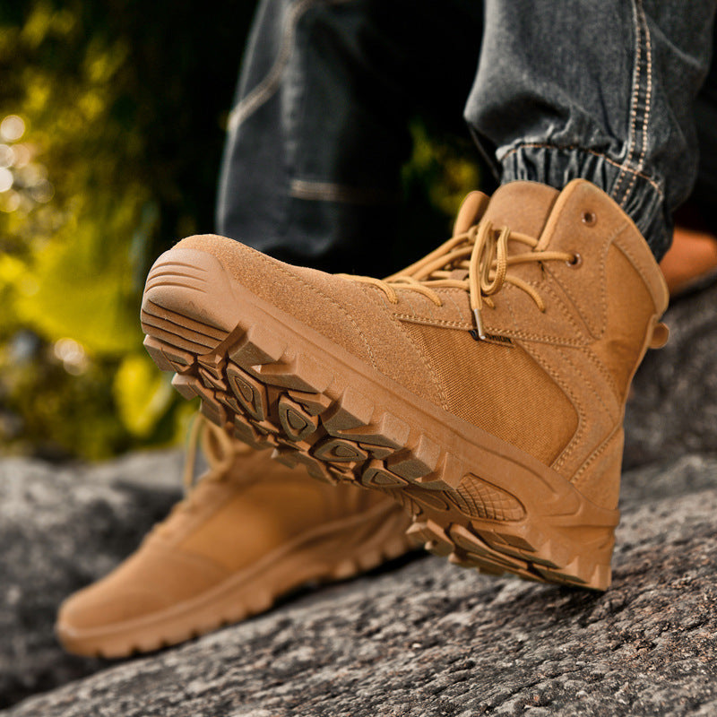 Damen Hohe Outdoor-Wanderstiefel mit rutschfester Sohle und atmungsaktivem Futter