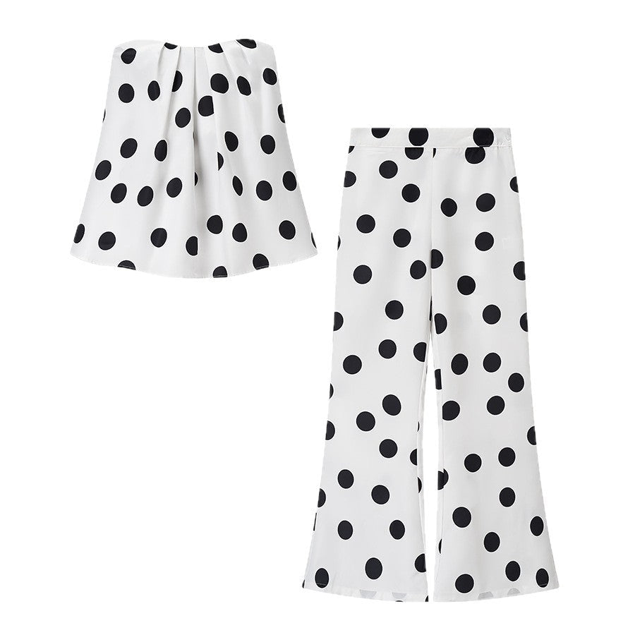 Damen weit geschnittene Culotte mit punktemuster R&B