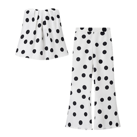 Damen weit geschnittene Culotte mit punktemuster R&B