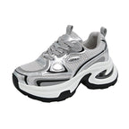 Damen sportive Chunky Sneakers mit atmungsaktivem Mesh-Obermaterial und dämpfender Sohle R&B