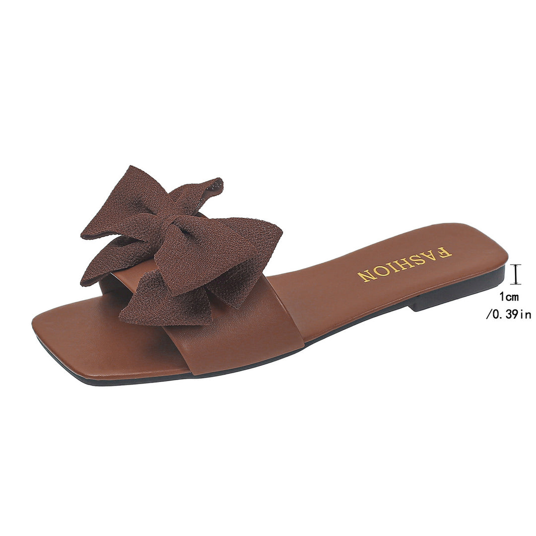 Damen Elegante Slipper mit großzügigem Schleifenverzierungen und glattem Obermaterial R&B
