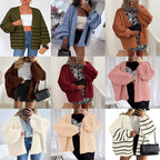 Damen Gemusterter Cardigan aus weichem Kuschelmaterial R&B