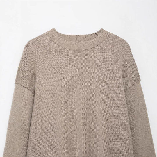 Damen gemütlicher Strickpullover R&B