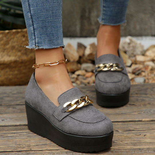 Damen Mokassins mit modischem Ketten-Detail R&B