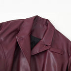 Damen Elegante Kunstlederjacke R&B