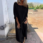 Damen Oversize Strandkleid mit Knopfdetails R&B