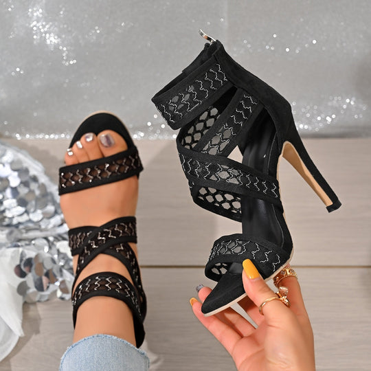 Damen Hochhackige Sandalen mit eleganten Riemen und modischem Design R&B