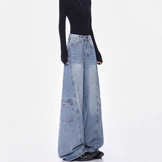 Damen Weite Baggy-Jeans im lässigen Oversized-Schnitt mit praktischen Taschen R&B