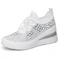 Damen Sportliche Sneakers mit Strass-Applikationen und atmungsaktivem Obermaterial