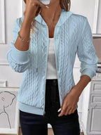 Damen Strickjacke mit Kapuze