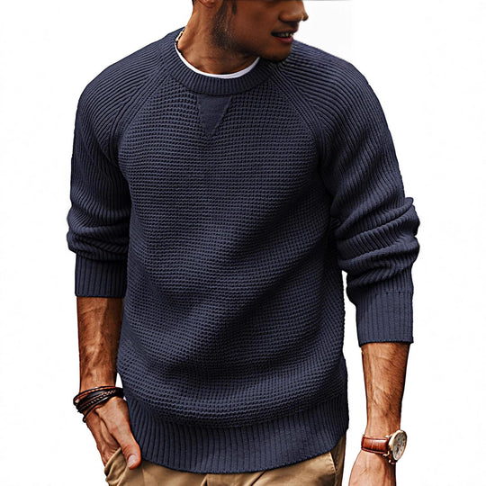 Herren strukturiertes Pullover mit lässigem Schnitt R&B